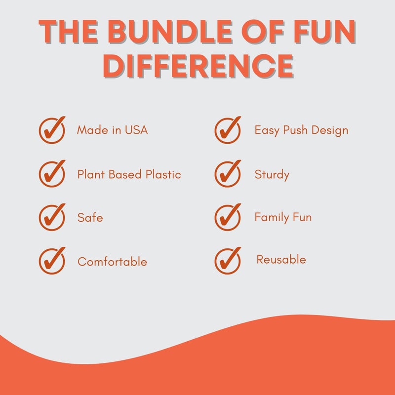 Bundle of Fun قطاعة بسكويت عربة الجولف بتصميم سهل الدفع لحفلات استقبال المولود الجديد واحتفالات أعياد الميلاد (4 بوصة) - Image 3